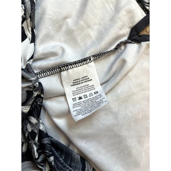 Women's Black and White Floral Tank Top M - Picture 7 of 7